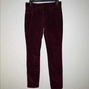 British Khaki burgundy corduroy pants